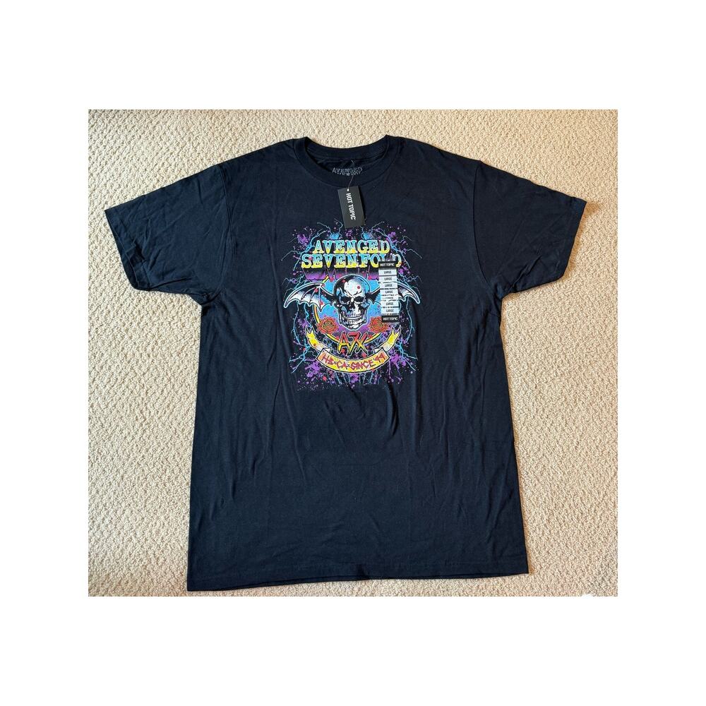 NWT Hot Topic Avenged Sevenfold 2016 Tour Black Tee